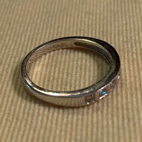 7 Round Diamond Ring White Gold Size 6 custom made from 80+ year old diamonds - Picture 3 of 5